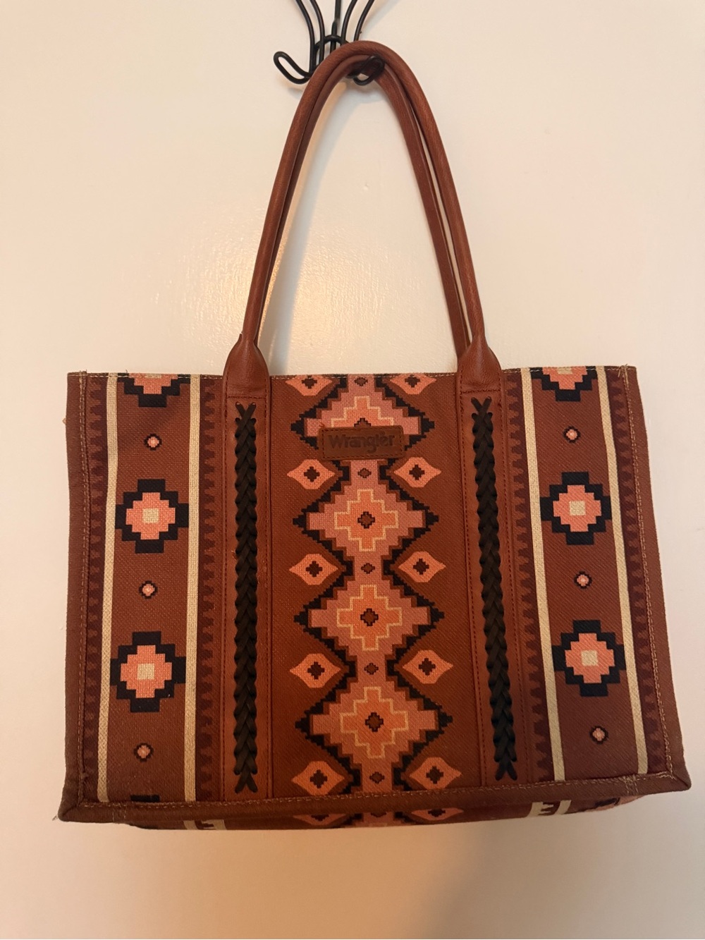Wrangler Brown & Black Southwestern Pattern Tote